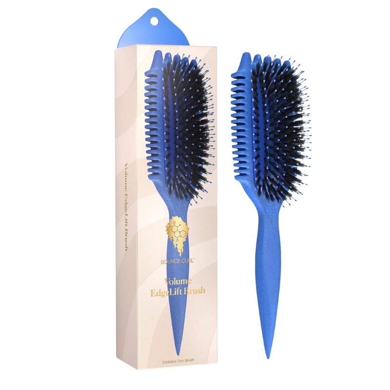 Bounce Curl فرشاة Volume EdgeLift، أداة 5 في 1 لتحديد وتكثيف التجاعيد، الأمواج واللفائف - زرقاء - Image 1
